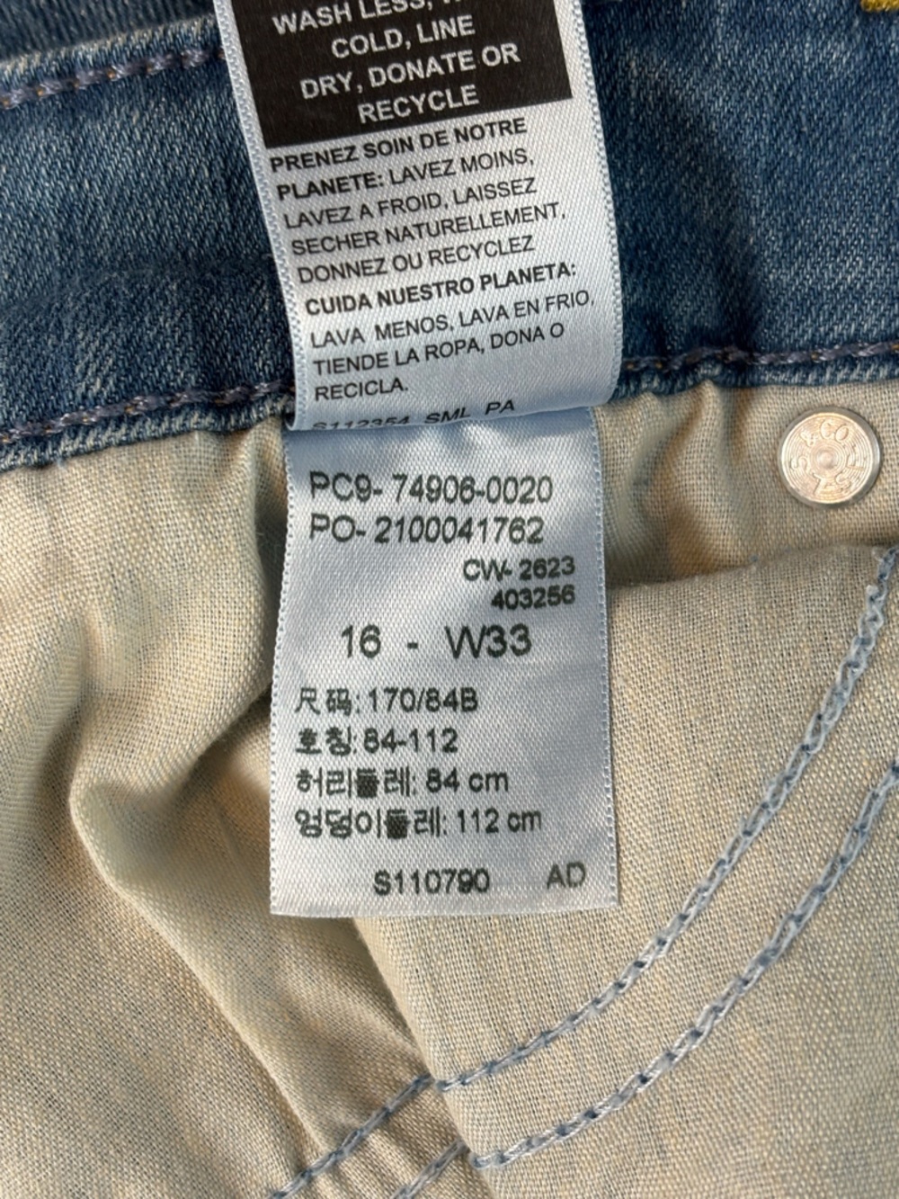 Levi Straus Capri Womens 16 Light Blue Gold Signature Mid Rise Capri Stretch - Picture 10 of 10